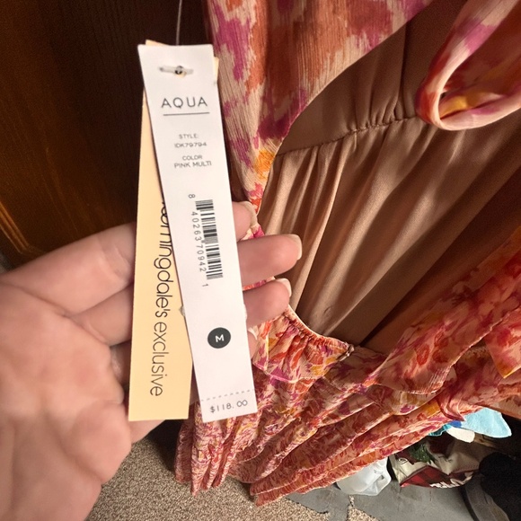 AQUA Pink Multi Leopard Maxi Dress - Picture 7 of 7